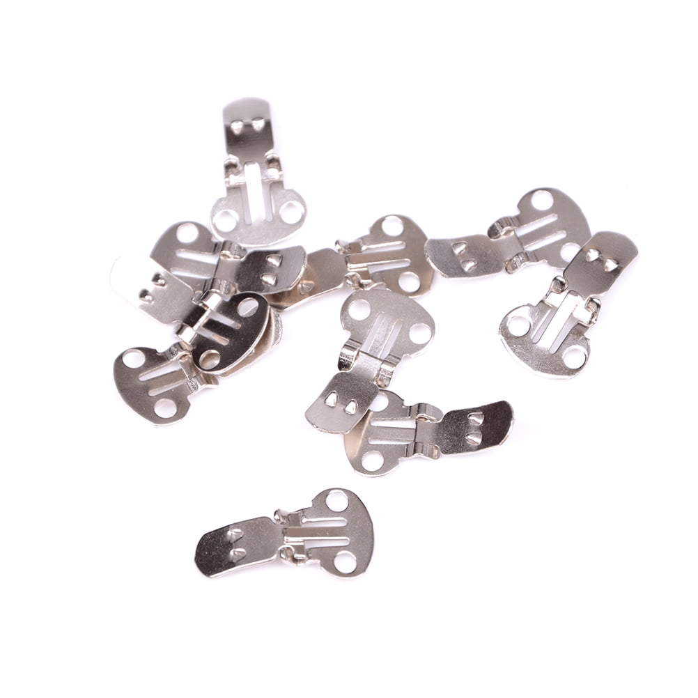 10-20Pcs Blank Stainless Steel Shoe Clips Clip on Findings for Wedding CrafBLUS 