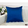 thumbnail image 4 of Aiking Home 18x18 Inches Faux Silk Square Throw Pillow Cover, Zipper Closure, Royal (Set of 2), 4 of 7