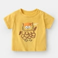 thumbnail image 2 of Boys T Shirts Dinosaur Cartoon Pattern Print Short Sleeve T Shirts Casual Round Neck Tee Tee Shirt Enfant Garcon Light Yellow2 3, 2 of 4