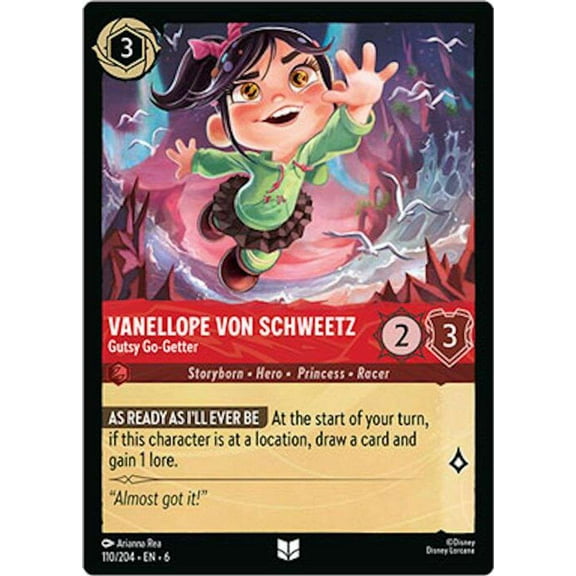 Disney Lorcana Azurite Sea Uncommon Vanellope von Schweetz - Gutsy Go-Getter #110