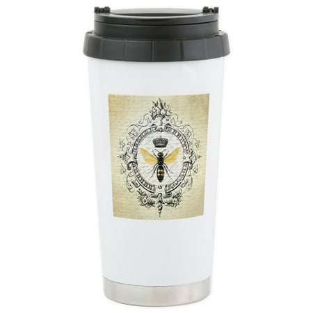 CafePress - Vintage French Queen Bee Travel Mug - Stainless Steel Travel Mug, Insulated 16 oz. Coffee (Best French Press Travel Mug)