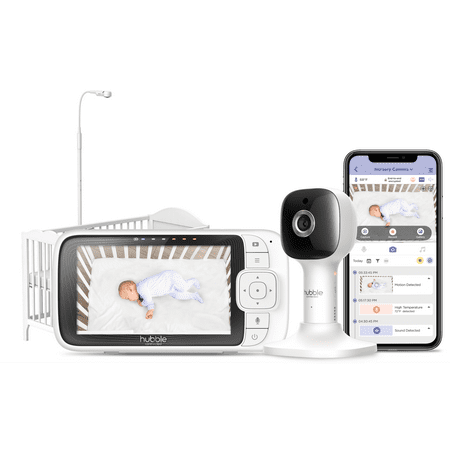Hubble Nursery Pal Skyview Baby Monitor  5  HD Baby Monitor with Crib Mount Camera