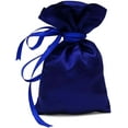 thumbnail image 2 of 50 Satin Drawstring Gift Pouch Small Wedding Party Favors Bag - 8" x 10" inches Baby Shower Thank You Pouches- Navy Blue, 2 of 3