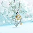 thumbnail image 3 of Sunflower Cremation Jewelry Heart Urn Necklace Urn Necklace for Ashes Keepsake Ashes Hair Memorial Pendant Locket for Women Mom, 3 of 5