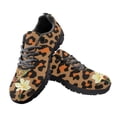 thumbnail image 1 of Zapatos planos con estampado de leopardo y plumeria para mujer, zapatillas informales con cordones, calzado deportivo ligero para exteriores, 1 of 6