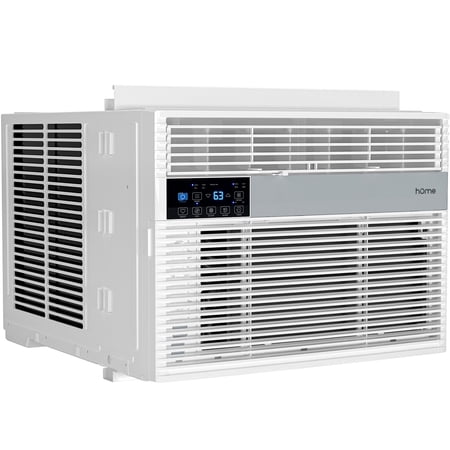 hOmeLabs 14,500 BTU Window Air Conditioner with Smart Control – Low Noise AC Unit with Eco Mode, LED Control Panel, Remote Control, and 24 Hr Timer