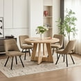 thumbnail image 5 of HJhomeheart 5 Piece 47" Round Dining Table Chairs Set for 4, Farmhouse Kitchen Table & 4 Mid Century Dinning Chairs for Home Dining Living Room, 5 of 9