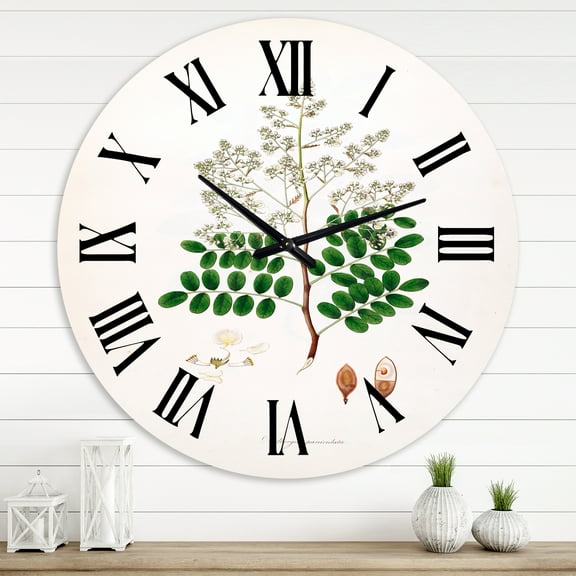 Designart 1 in Quartz Farmhouse Wall Clock