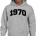 thumbnail image 2 of 1970 College Style Hoodie Sweatshirt Unisex 2X-Large Grey, 2 of 5