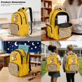 thumbnail image 3 of Xoenoiee Yellow Leopard Print Backpack for Boys Girls Kids Elementary School Bags Set with Lunch Bag Pencil Case for Kindergarten Primary School Bookbag with Side Pocket, Set of 3, 3 of 6