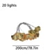 thumbnail image 3 of Golden Leaf String Lights | Iron Art Curtain Fairy Lights | Battery Powered Transparent Warm LED | 2 Meters | 20 Bulbs | Window Home Wedding Decor | Indoor Outdoor Decoration, 3 of 5