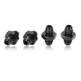 thumbnail image 2 of Adaptador macho AN6 a AN6, 4 piezas de aluminio anodizado negro AN6 a AN6 adaptador de línea de combustible de ajuste macho recto para Flare Union, 2 of 5