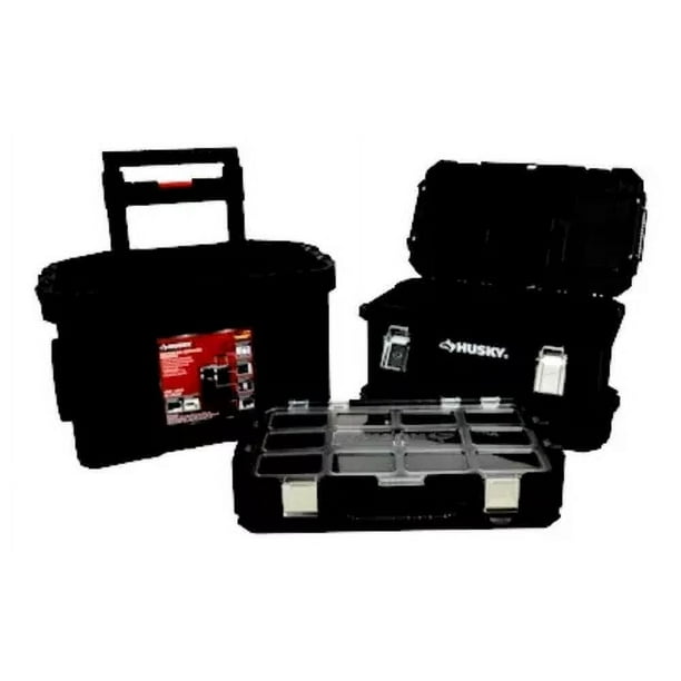Carrito Porta Herramientas Set Con 3 Cajas Husky Color Negro Walmart en linea