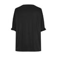 thumbnail image 4 of Olyvenn Stylish Teen Girls Cropped Tops Loose Fit Y2K Short T-Shirt Puff Sleeve Summer Casual Tee Top Women Cute Blouses Trendy Black 12, 4 of 4