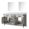 thumbnail image 5 of Harbor 60 in W x 22 in D White Oak Double Bath Vanity, Carrara Marble Top and 28 in Mirrors, 5 of 6