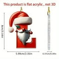 thumbnail image 2 of JeashCHAT 26 Initial Letter Christmas Ornaments, Red Personalized Christmas Santa Claus Initial Ornaments, Christmas Tree Decorations Hanging Pendant Customized Xmas Gifts for Kids, 2 of 5