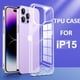 thumbnail image 2 of Funda de teléfono transparente de TPU para iPhone 15, 14, 13, 12, 11 Pro Max, XR, XS Max, funda trasera suave ultrafina para iPhone 15, 14, 13, 11 Pro Max, 2 of 3