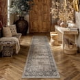 thumbnail image 3 of BERTHMEER 2'x8' Runner Rugs for Hallway Kitchen Entryway Bedroom Indoor Non Slip Vintage Oriental Traditional Distressed Washable Runner Rugs, Brown, 3 of 5