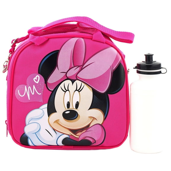 Minnie Mouse Pink Lunch bag with Water Bottle