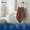 thumbnail image 6 of Linteum Textile 100% Cotton Premium Washcloths, 12x12 Inches [Pack of 24] Chocolate, 6 of 6