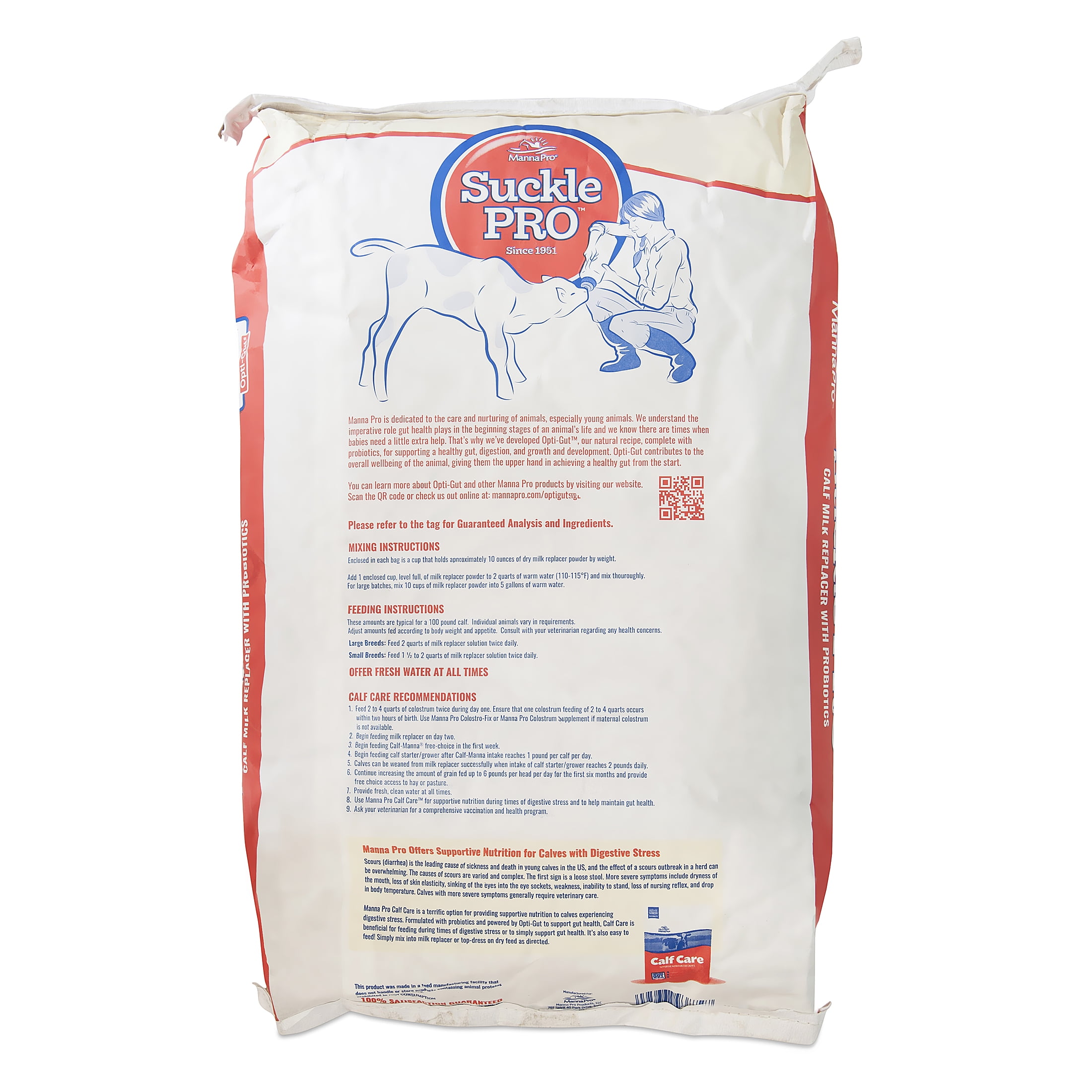 Manna Pro Suckle Pro Calf Milk Replacer with Probiotics, 40 lb