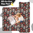 thumbnail image 4 of Skull and Rose Gothic Pattern Teens Toddler Nap Mat with Pillow, Sleeping Mat Bag for Preschool Daycare 59"x22", 4 of 6