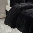 thumbnail image 2 of Urban Habitat Malea Shaggy Fur Duvet Cover Set, Twin - Black, 2 of 11