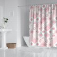thumbnail image 2 of Pioneer Flower Floral Print Pattern Shower Curtain 84"x72", Bathroom Decorative Shower Curtain Set with 12 Hooks, Waterproof Washable, 2 of 6