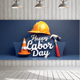 thumbnail image 7 of Decorative Cone Happy Labor Day Construction Helmet Hammer Banner for Indoor Decoration Workplace Celebration Event Decoration, 7 of 7