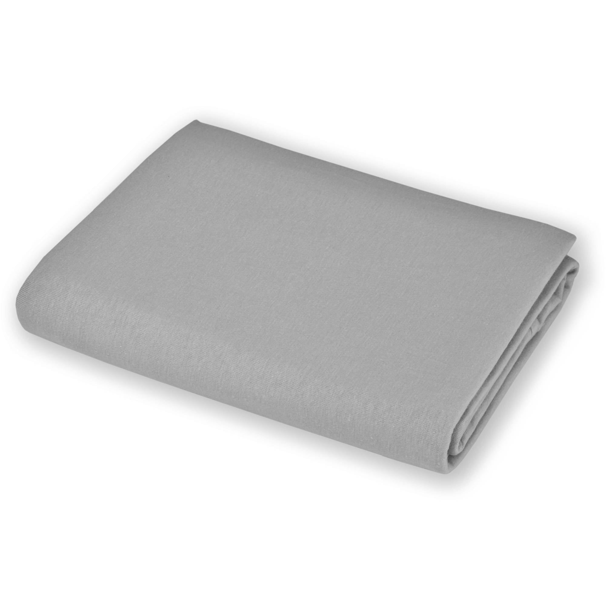American Baby Company 100% Natural Cotton Fitted Pack and Play Sheet 39" x 27" - Soft & Breathable Pack N Play Sheet for Playpen, Playard & Mini Crib Mattress, Gray, for Boys & Girls