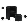 thumbnail image 5 of Meridian Furniture Selena Velvet Accent Chair and Ottoman Set in Black, 5 of 6