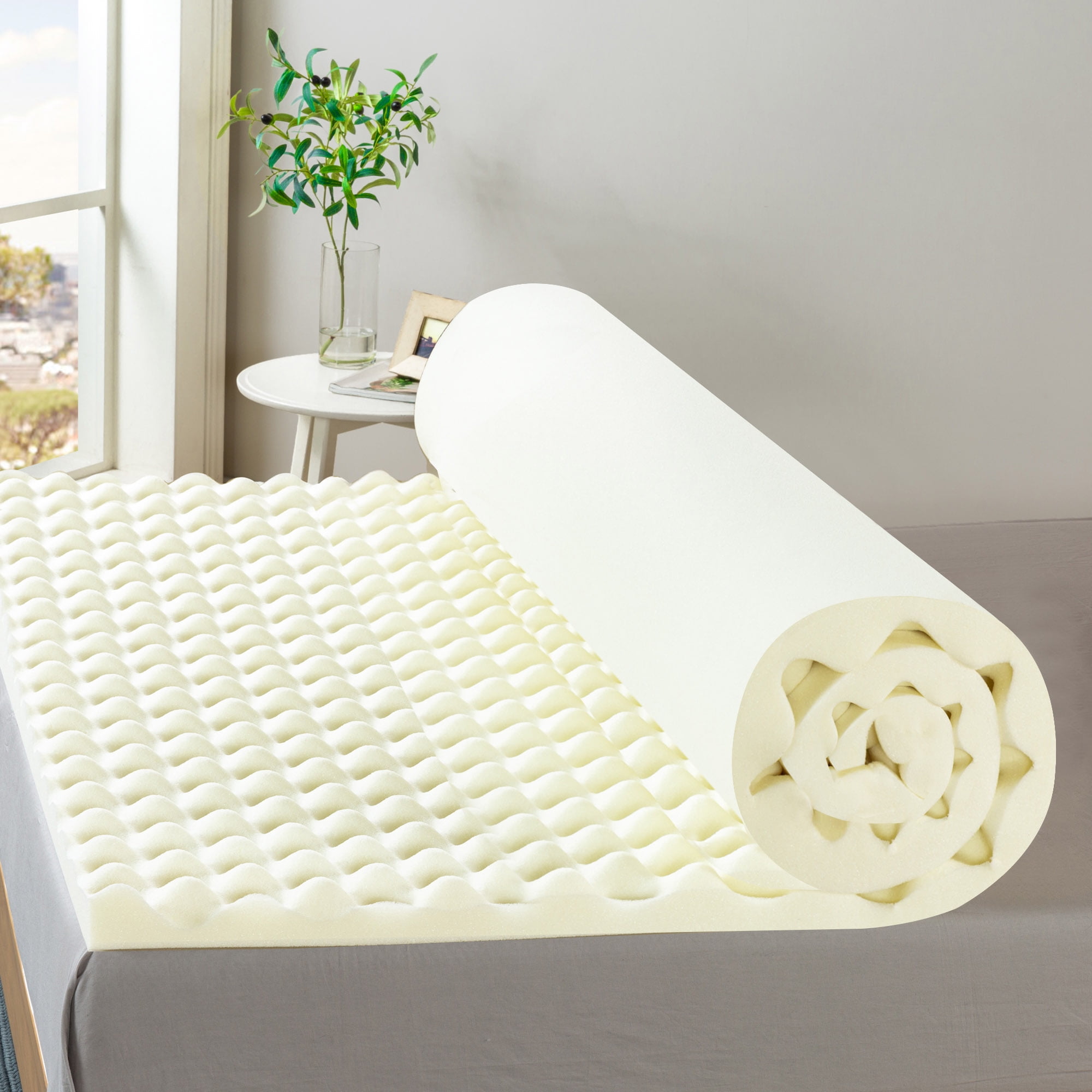 Details about   Mattress Topper Cooling Green Tea Infused Memory Foam Twin Full Queen KingPad 