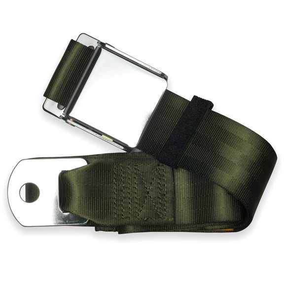 RetroBelt Classic Green Aviation Lap Belt 60" 2-Point Safety Seatbelt