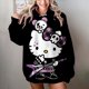 thumbnail image 1 of Sudadera con capucha con estampado de Hello Kitty para mujer, estilo Harajuku, estética, unisex, estilo vintage, informal, para otoño, 1 of 1