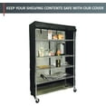thumbnail image 6 of Covered Living Storage Shelving unit cover, fits racks 48"Wx18"Dx72"H in Black, 6 of 8