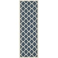 thumbnail image 3 of Safavieh Courtyard Amber Geometric Indoor/Outdoor Runner Rug, Navy/Beige, 2'3" x 14', 3 of 10
