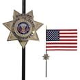 thumbnail image 2 of Allied Sheriff Veteran Grave Marker With 30 Inch Tall American Cemetery Flag, 2 of 5