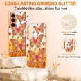 thumbnail image 4 of CASEFIV for Samsung Galaxy S26 Case,Cute Butterfly Pattern Magnetic Phone Cover Translucent Slim Protective Case for Women Girls,Orange Butterfly, 4 of 7
