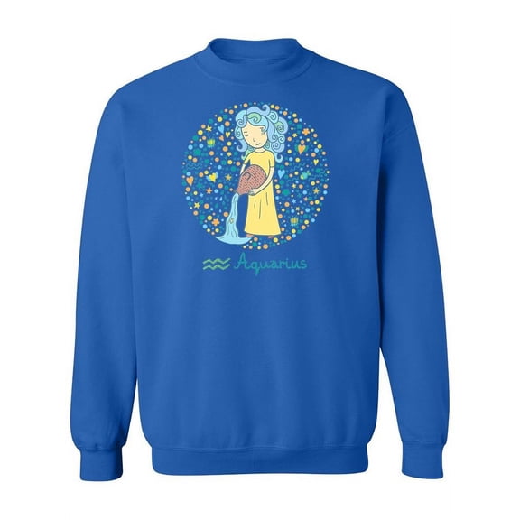 Colorful Aquarius Sign. Sweatshirt Women -Image by Shutterstock, Female 5X-Large