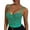 Green, variant on Sngxgn Women's Sleeveless Tank Top Crewneck Ruched Slim Fitted Crop Tank Tops(Hot Pink,M)