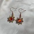 thumbnail image 2 of Zhuge Retro New Unique Design Style Dangle Drop Earrings for Women Ethnic Bohemian Vintage Jewelry (Gold), 2 of 2