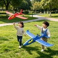 thumbnail image 3 of Foam Glider Airplane Toy Electric Hand Throwing Flying Aircraft Model for Outdoor Sports and Party Favors, 14inch Red, 3 of 3