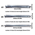 thumbnail image 3 of Perforated A4 B5 A5 Porous Metal Binder Binding Clip Handheld Hole Punch, 3 of 8