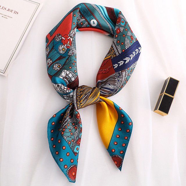 Bufanda cuadrada pequeña para mujer, decorativa, para camisa de traje, profesional, para el cuello, fina