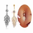 thumbnail image 2 of Women's Navel Ring Creative Rhinestone Belly Button Ring Body Piercing Jewelry, 2 of 5