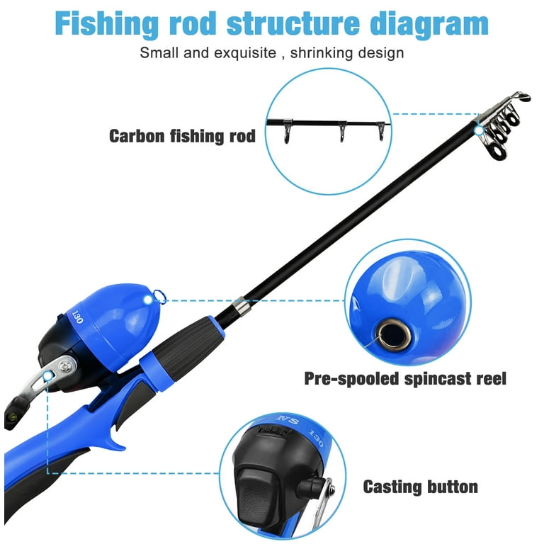 Urban Deco Kids Fishing Pole Set Portable Telescopic Kids Fishing Rod and Reel Combo Kit with Tackle Box for Beginners, Boys,Girls,Youth,Children Urban Deco Kids Fishing Pole Set Portable Telescopic Kids Fishing Rod and Reel Combo Kit with Tackle Box for Beginners, Boys,Girls,Youth,Children