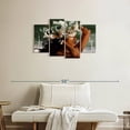 thumbnail image 2 of Elephant Stock Abstract Black Beauty Ii Wall Art - Horizontal Multi Panel Canvas - Living Room Wall Decor - People Multi Panel - Black And Brown Decor - 36" x 22", 2 of 8