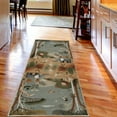 thumbnail image 3 of Ambesonne Woodland Decorative Rug Carpet, Cartoon Animals Fun Nature, 2' 5" x 7' 5", Olive Green Redbrown Ecru, 3 of 3