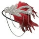 thumbnail image 2 of Diadema de plumas vintage, tocado estilo charlestón, banda para el pelo con forma de bola, 2 of 6