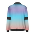 thumbnail image 4 of ChaoHeng Womens Jackets and Coats Clearance New Trendy,Women's Casual Fashion Gradient Pocket Zipper Top Jacket(Multicolor,XL), 4 of 5